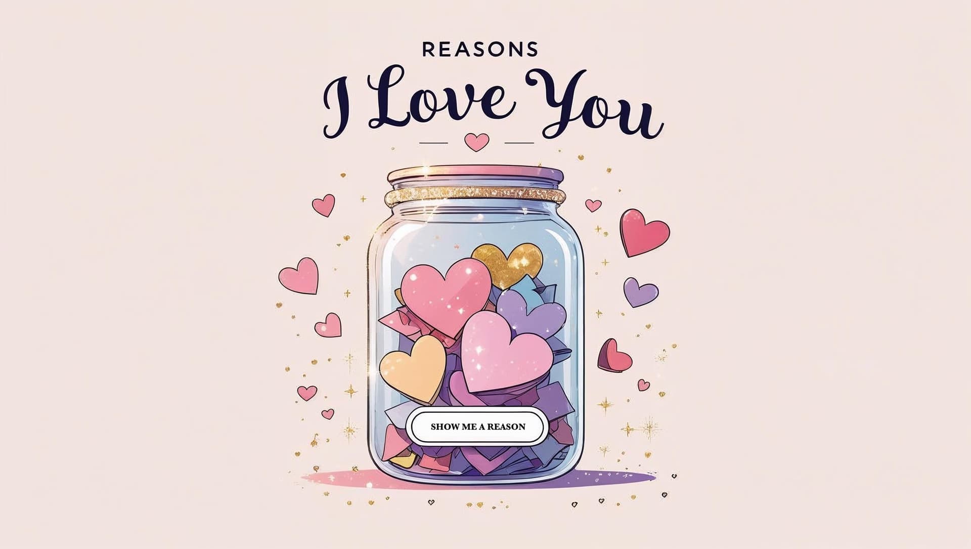 Illustration of KeepsakeBox's 'Reasons I Love You' jar
